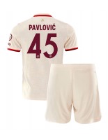 Bayern Munich Aleksandar Pavlovic #45 Alternativní dres pro děti 2024-25 Krátký Rukáv (+ trenýrky)